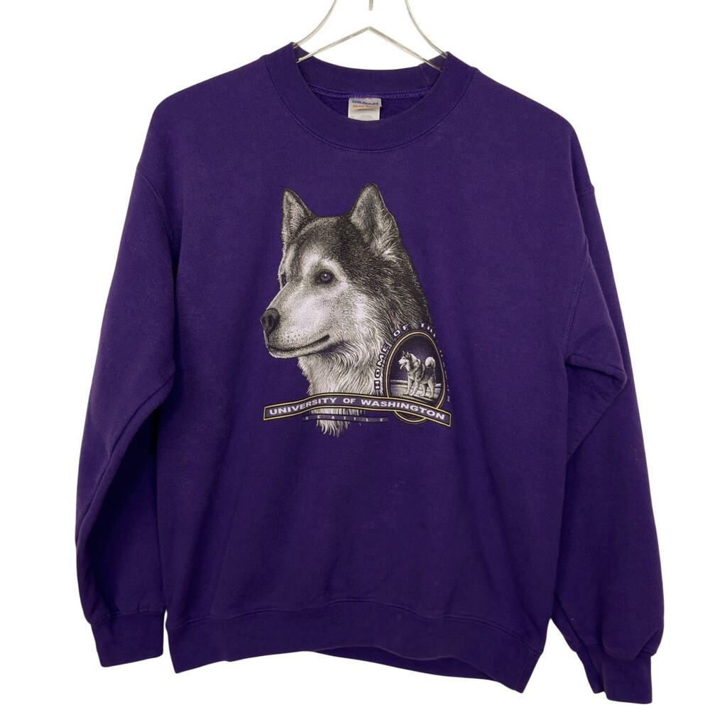 Gildan Women's University of Washington Huskies Purple Crew neck Sweatshirt M